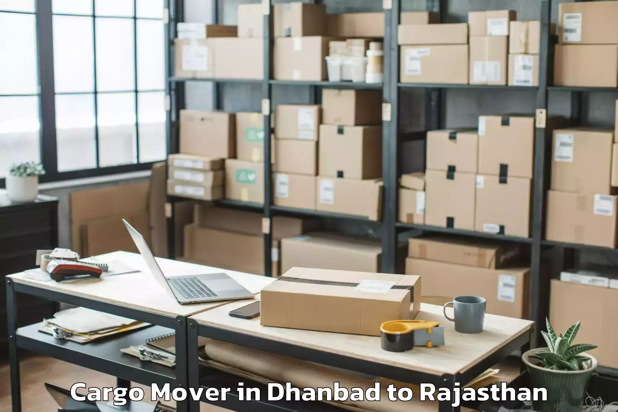 Quality Dhanbad to Maulana Azad University Jodhpu Cargo Mover